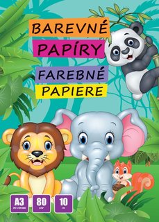 Farebné papiere A3, 10 ks-1